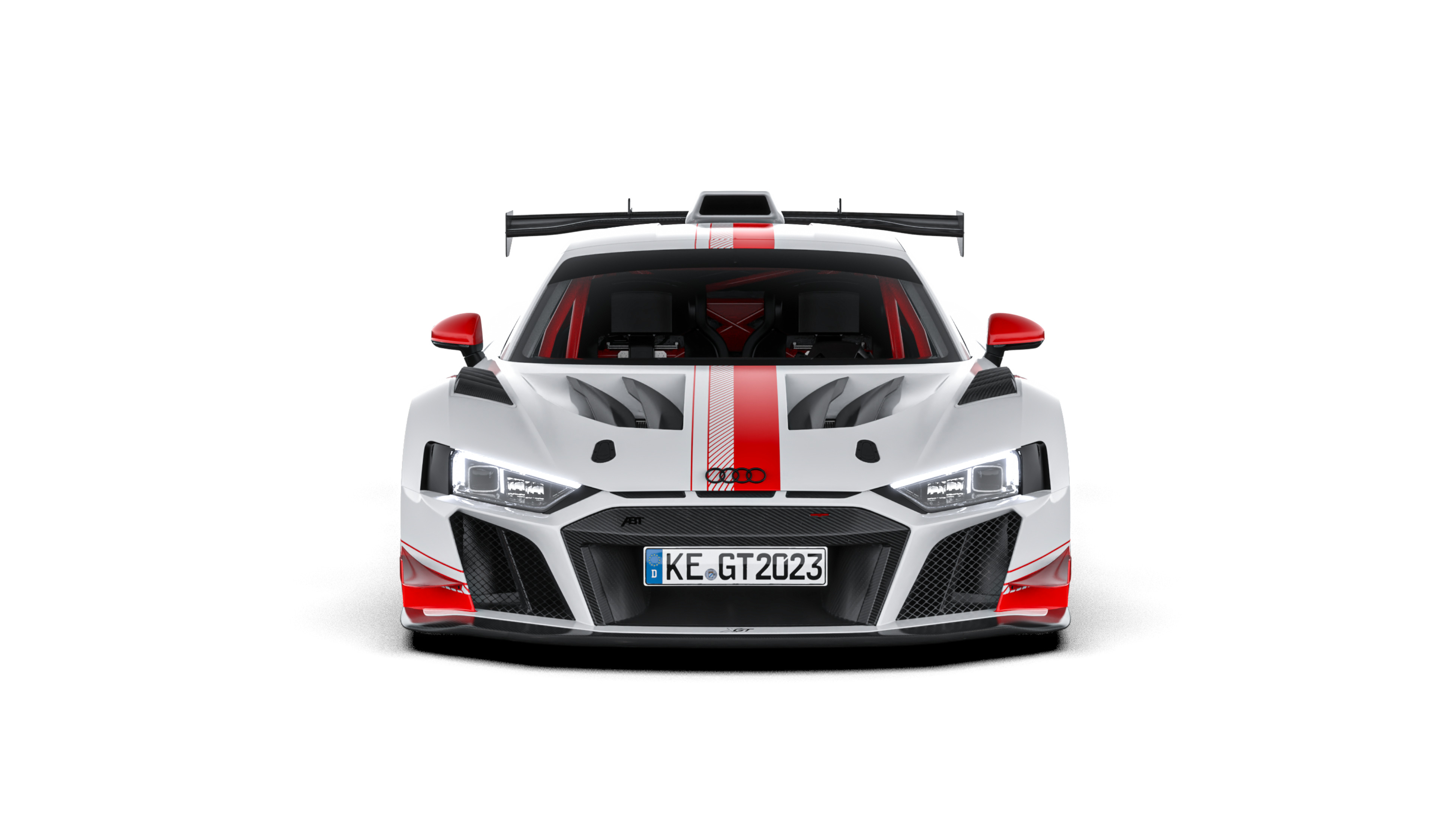 weiß-schwarz-roter XGT aus der Frontansicht