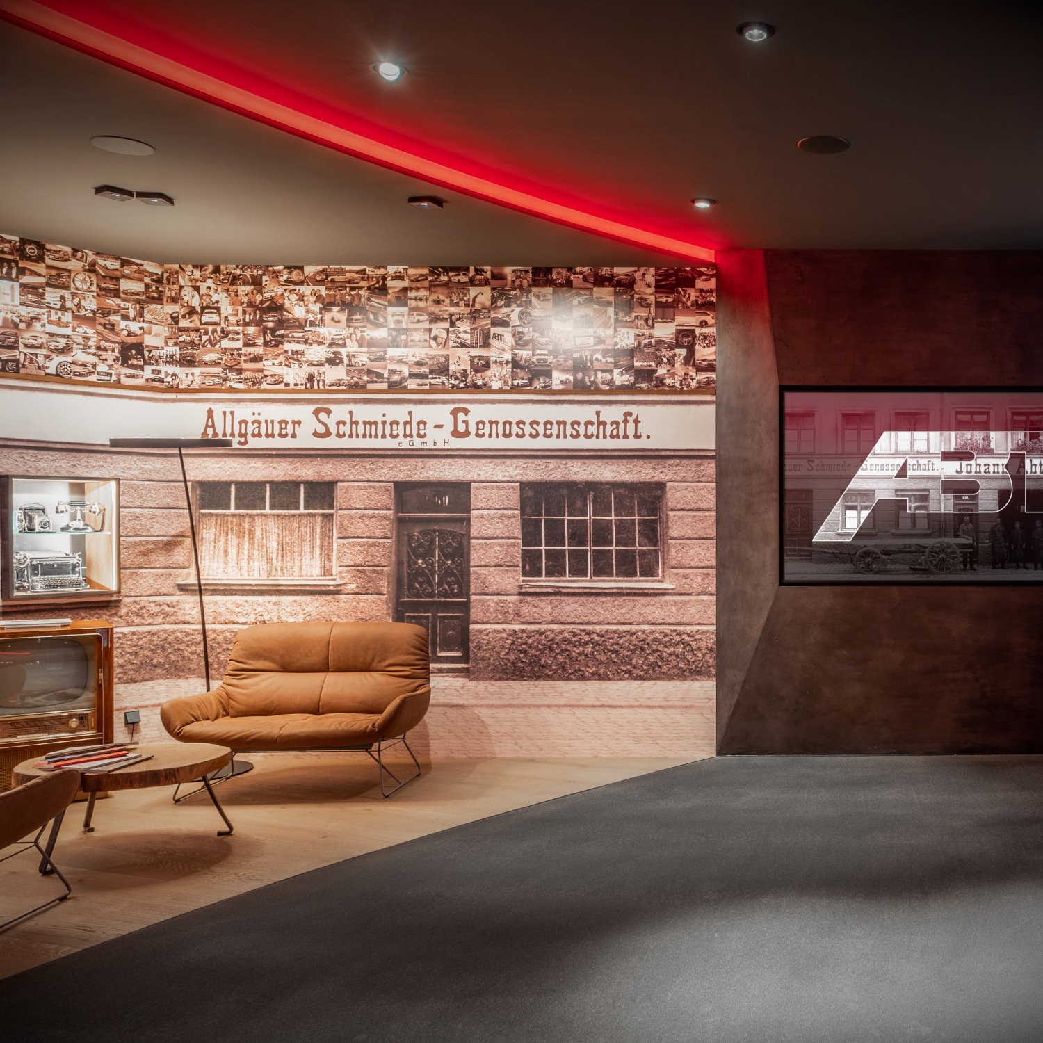 Blick auf die Sitzecke in der Edelschmiede